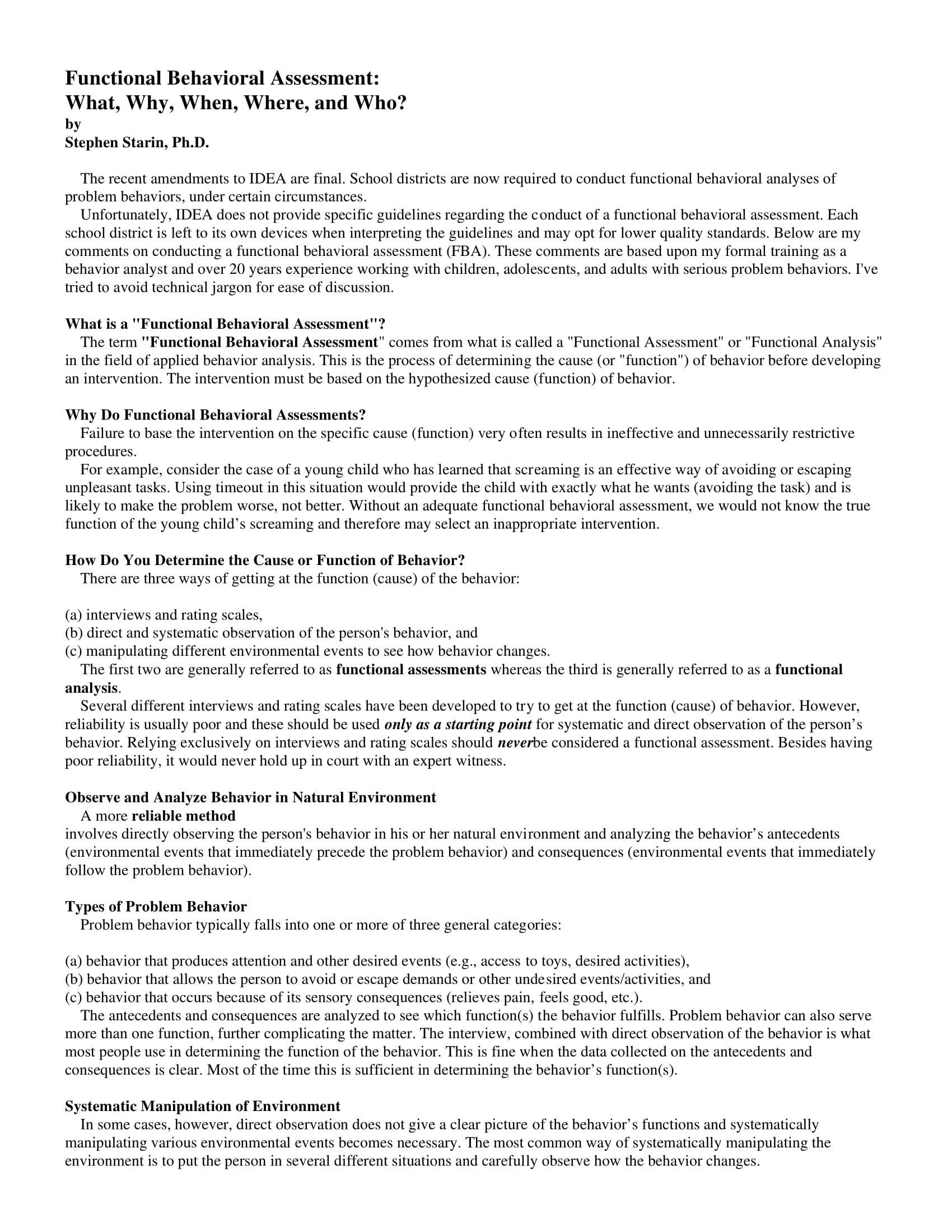 Functional Behavioral Analysis 10+ Examples, Format, Pdf Examples