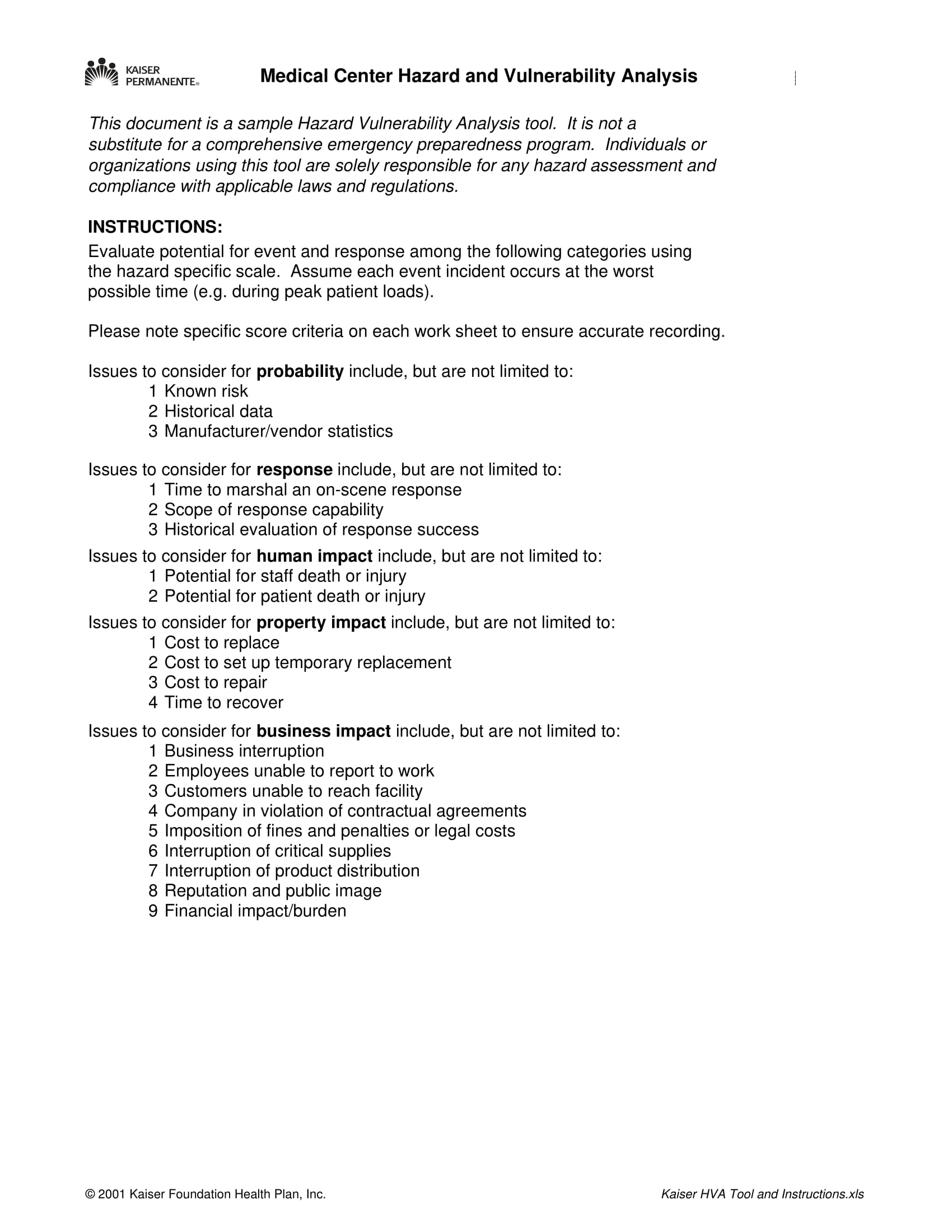 Hazard Vulnerability Analysis 12+ Examples, Format, Pdf