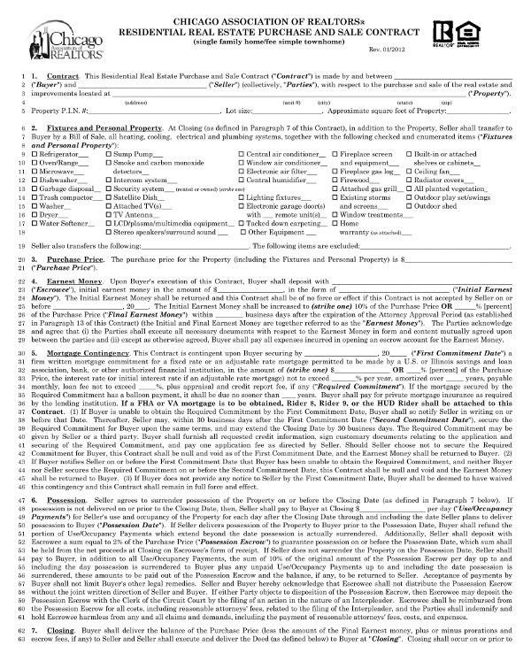 Ohio Home Purchase Agreement Template HQ Printable Documents