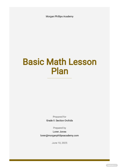 14+ Math Lesson Plan Examples