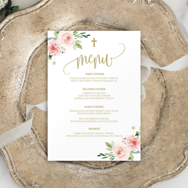 Baptism Menu 22+ Examples, Format, Pdf