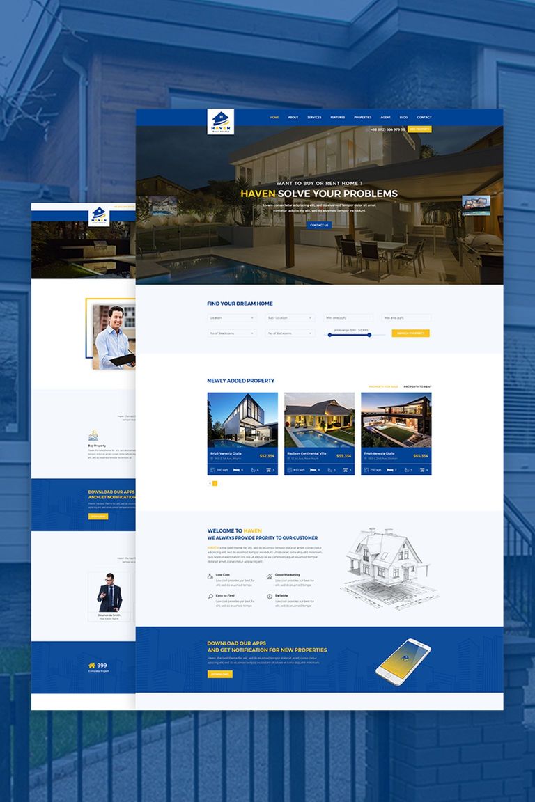 17+ Best One Page Real Estate Website Examples & Templates 2019