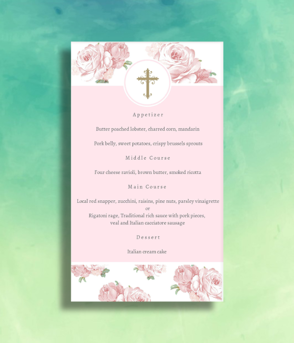 Baptism Menu Examples 18+ Templates [Download Now] Examples