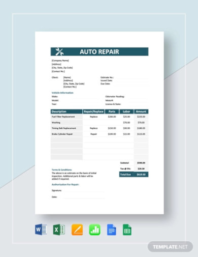 17+ Repair Estimate Examples to Download