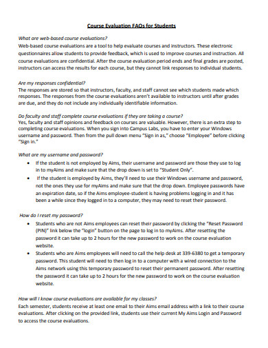 13+ Course Evaluation Examples to Download