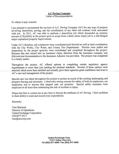 15+ Company Reference Letter Examples to Download