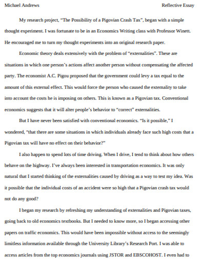 Download the free acrobat reader Free 19 Reflective Essay Examples Samples In Pdf Examples