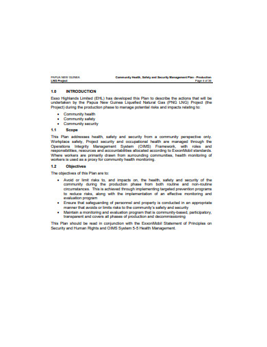 Safety And Security Plan Examples - 12+ In Pdf | Examples