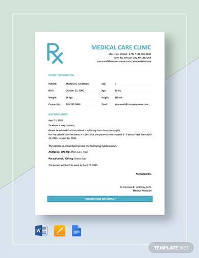 Doctor Excuse - 14+ Examples, Format, How To Create, PDF