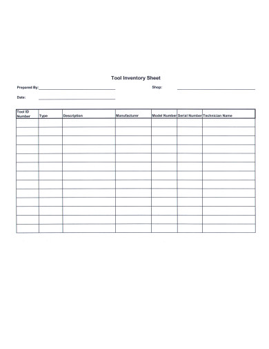 10+ Tool Inventory Examples to Download