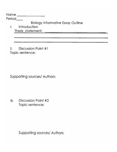 Informative Essay Outline - 6+ Examples, Format, Pdf