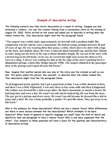 29+ Descriptive Writing Examples