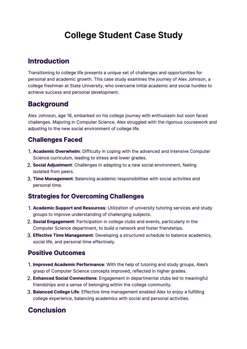 18+ Student Case Study Examples(04)