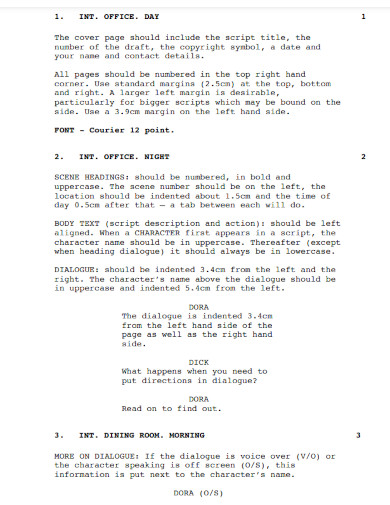 Play Scripts Format