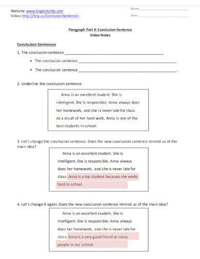 16+ Conclusion Paragraph Examples to Download
