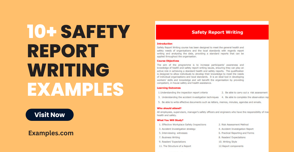 Safety Report Writing 10+ Examples, Format, How To Create, Pdf