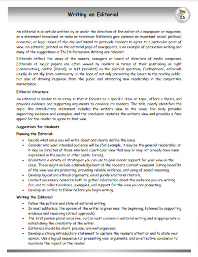 23+ Editorial Examples to Download