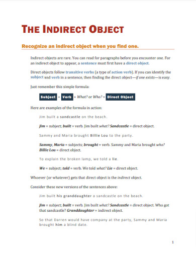 50+ Indirect Object Examples