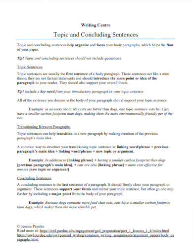 40+ Concluding Sentence Examples