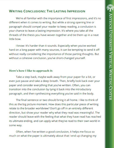 22+ Example of a Concluding Sentence | Examples