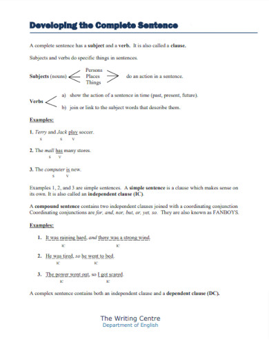 Complete Sentence - 30+ Examples, How to Create