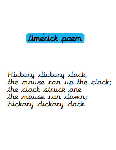 30+ Limerick Poem Examples to Download