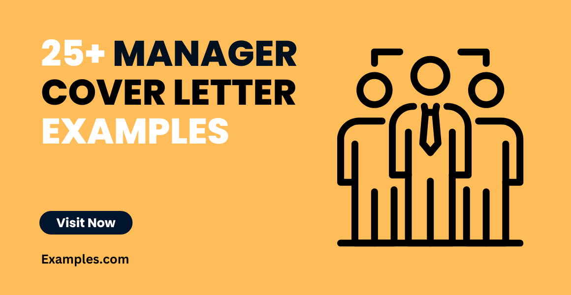 Manager Cover Letter 25+ Examples, PDF