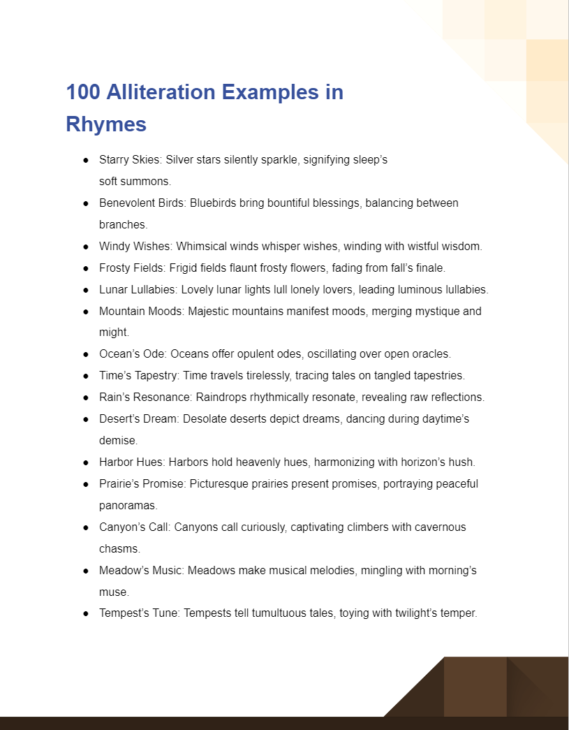 Alliteration in Rhymes 100+ Examples, How to Write, Tips