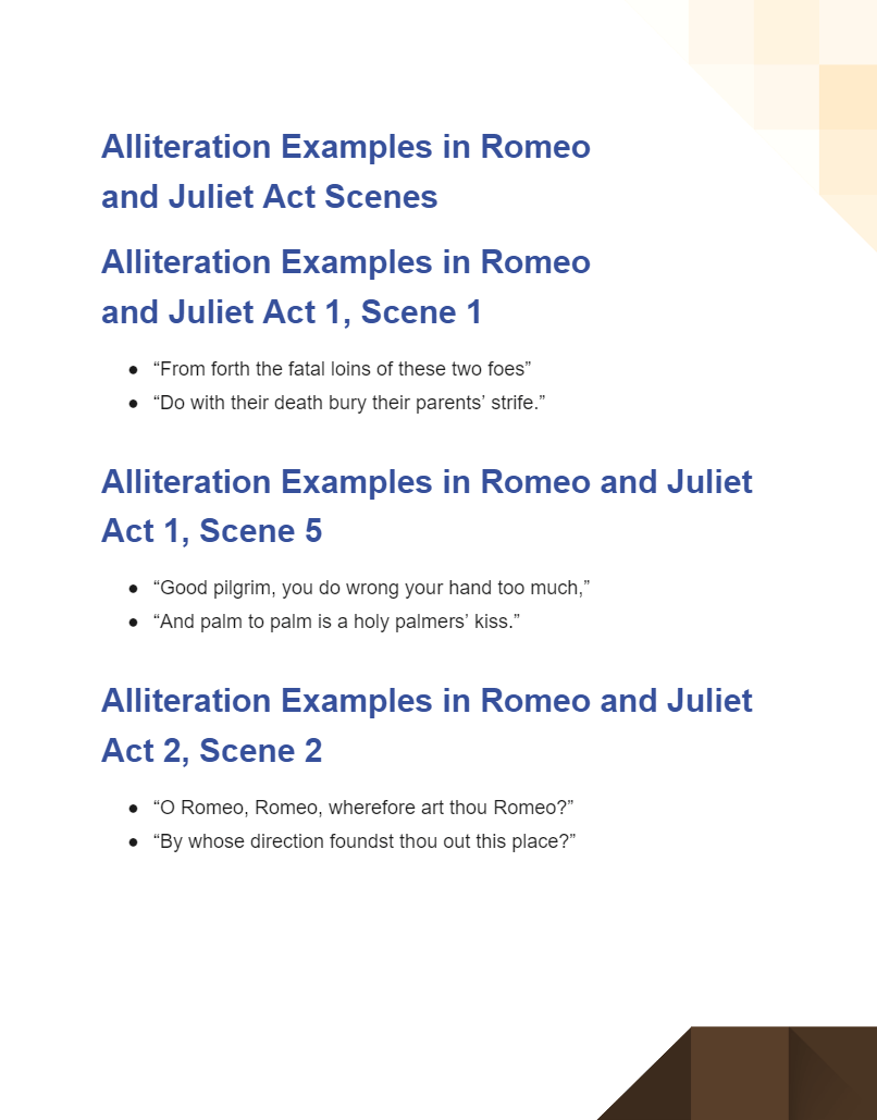 Alliteration in Romeo and Juliet 35+ Examples of Different Acts, Scenes