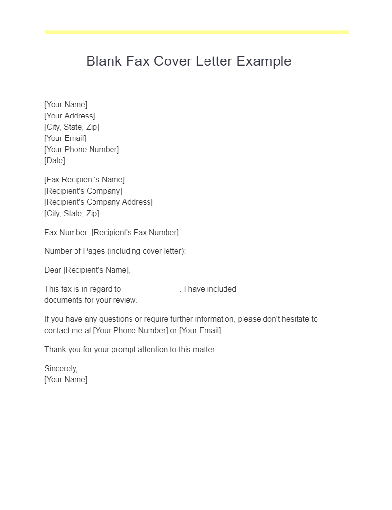 10+ Blank Cover Letter Examples, Copy & Paste, How to Use Examples