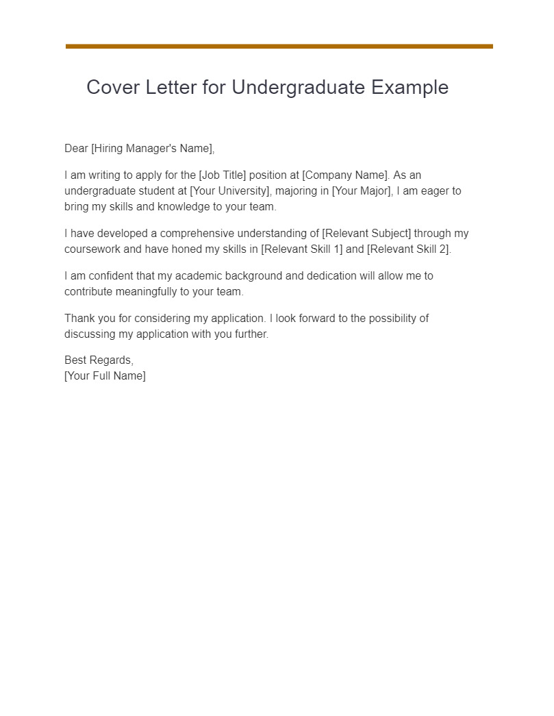 Cover Letter for College Students 13+ Examples, How to Use, PDF, Tips