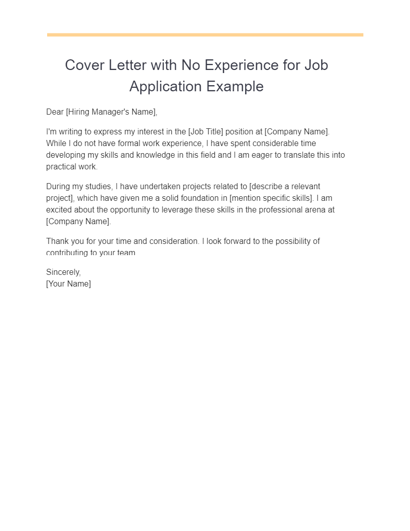 15+ Cover Letter with No Experience Examples, How to Write, Tips Examples