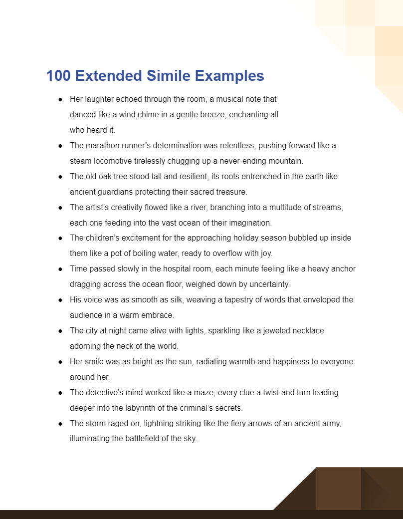 100+ Extended Simile Examples, How to Write, Tips Examples
