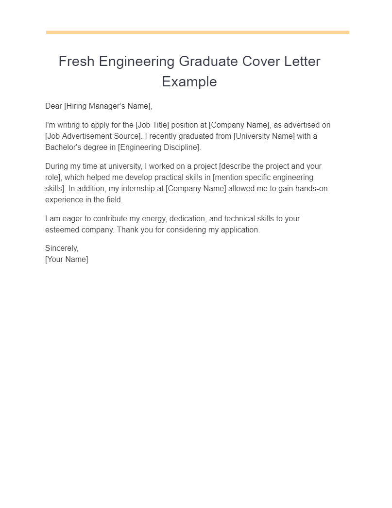 21+ Fresh Graduate Cover Letter Examples, How to Write, Tips Examples