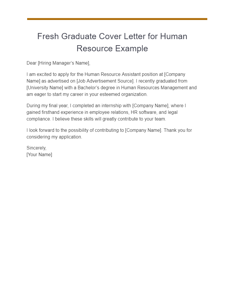 21+ Fresh Graduate Cover Letter Examples, How to Write, Tips Examples