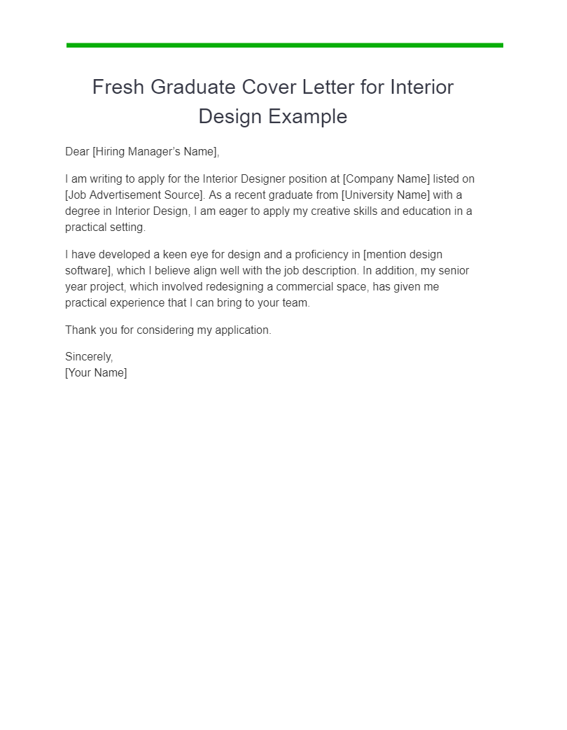 21+ Fresh Graduate Cover Letter Examples, How to Write, Tips Examples
