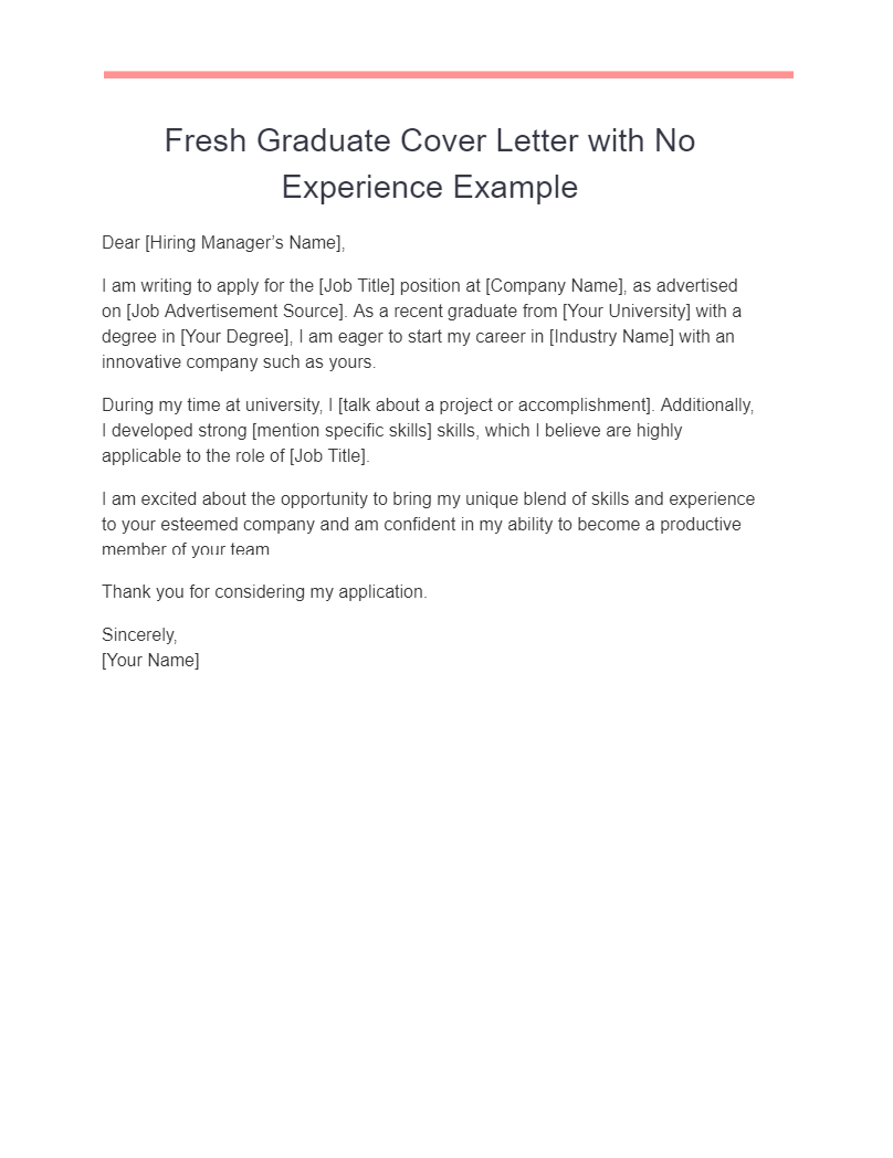 21+ Fresh Graduate Cover Letter Examples, How to Write, Tips Examples