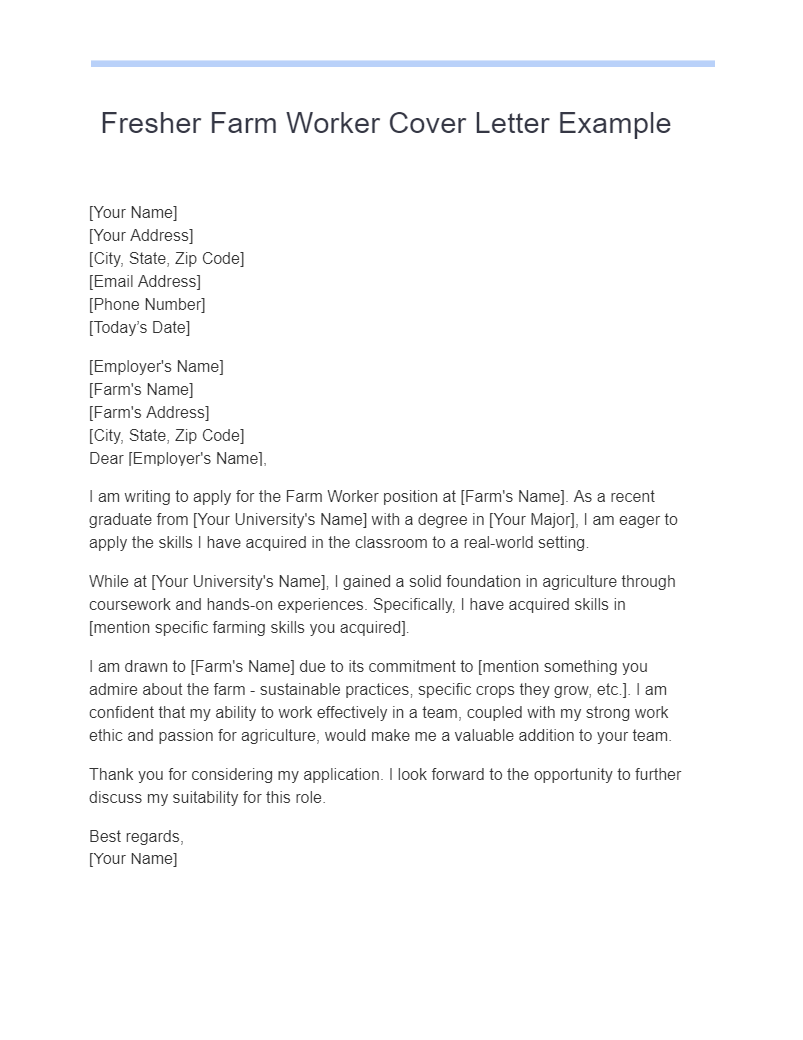 Fresher Cover Letter 15+ Examples, How to Use, PDF, Tips