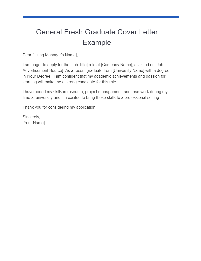 21+ Fresh Graduate Cover Letter Examples, How to Write, Tips Examples