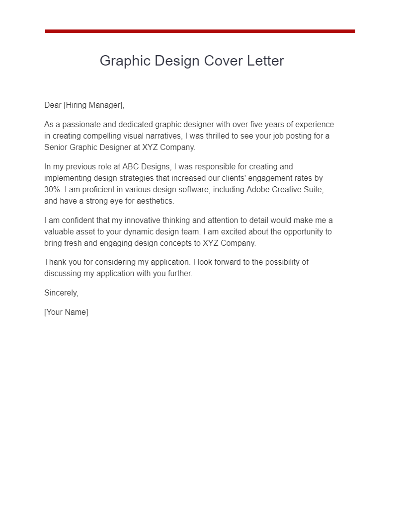 Graphic Design Cover Letter 19+ Examples, PDF
