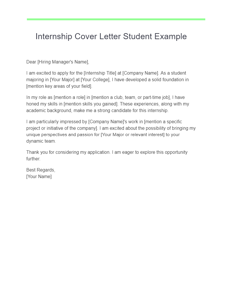 16+ Internship Cover Letter Examples, How to Write, Tips Examples