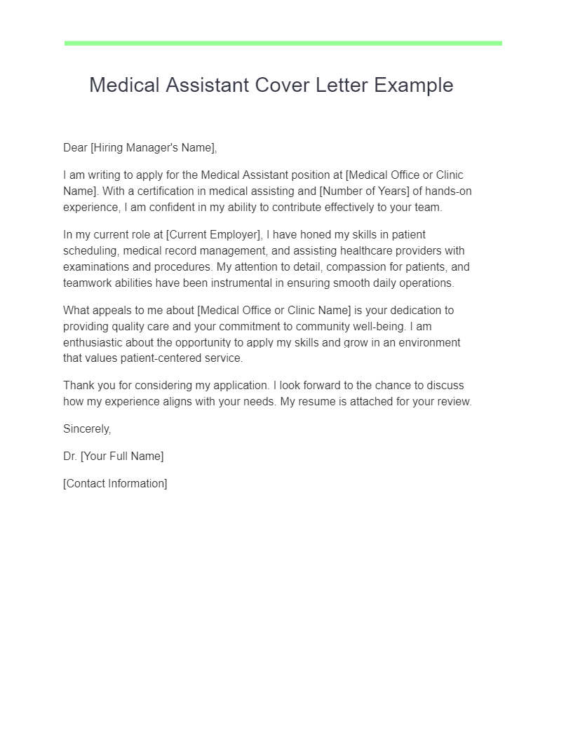 36+ Medical Cover Letter Examples, How to Write, Tips Examples