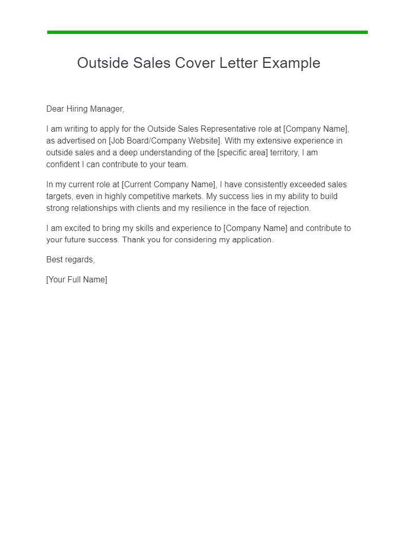 Sales Cover Letter 22+ Examples, PDF, Tips