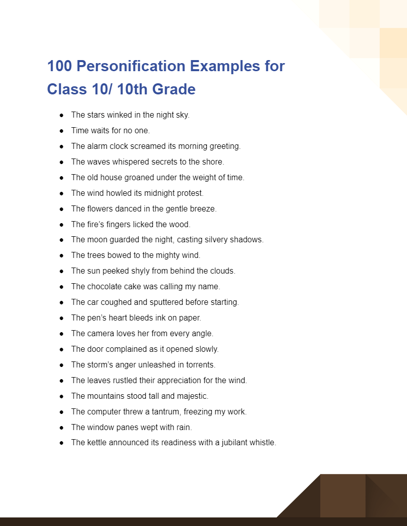 100+ Personification Examples for Class 10, How to Write, Tips Examples