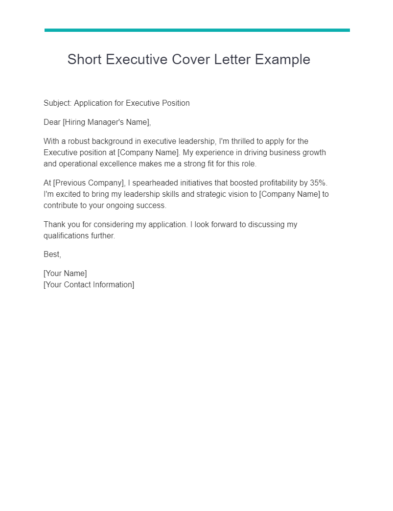 19+ Executive Cover Letter Examples, How to Write, Tips Examples