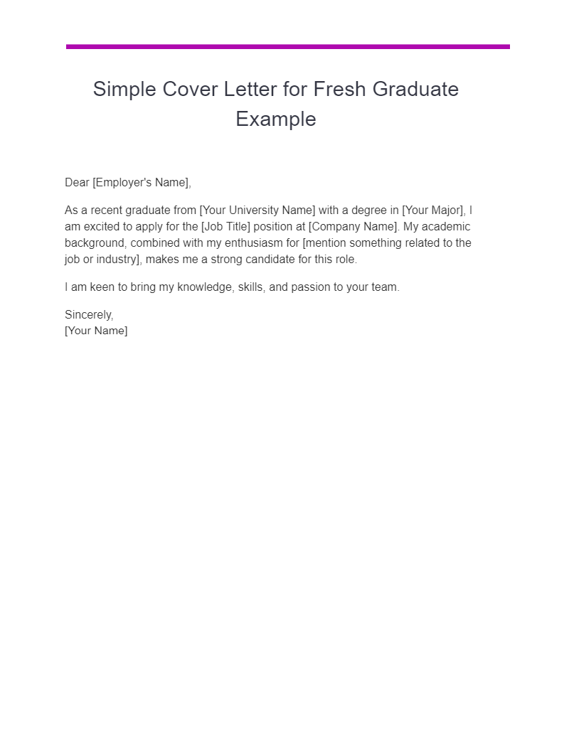 Simple Cover Letter 17+ Examples, How to Use, PDF