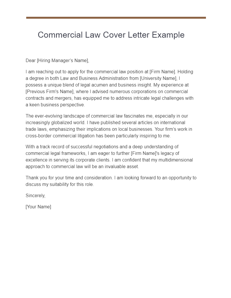 Law Cover Letter 30+ Examples, PDF