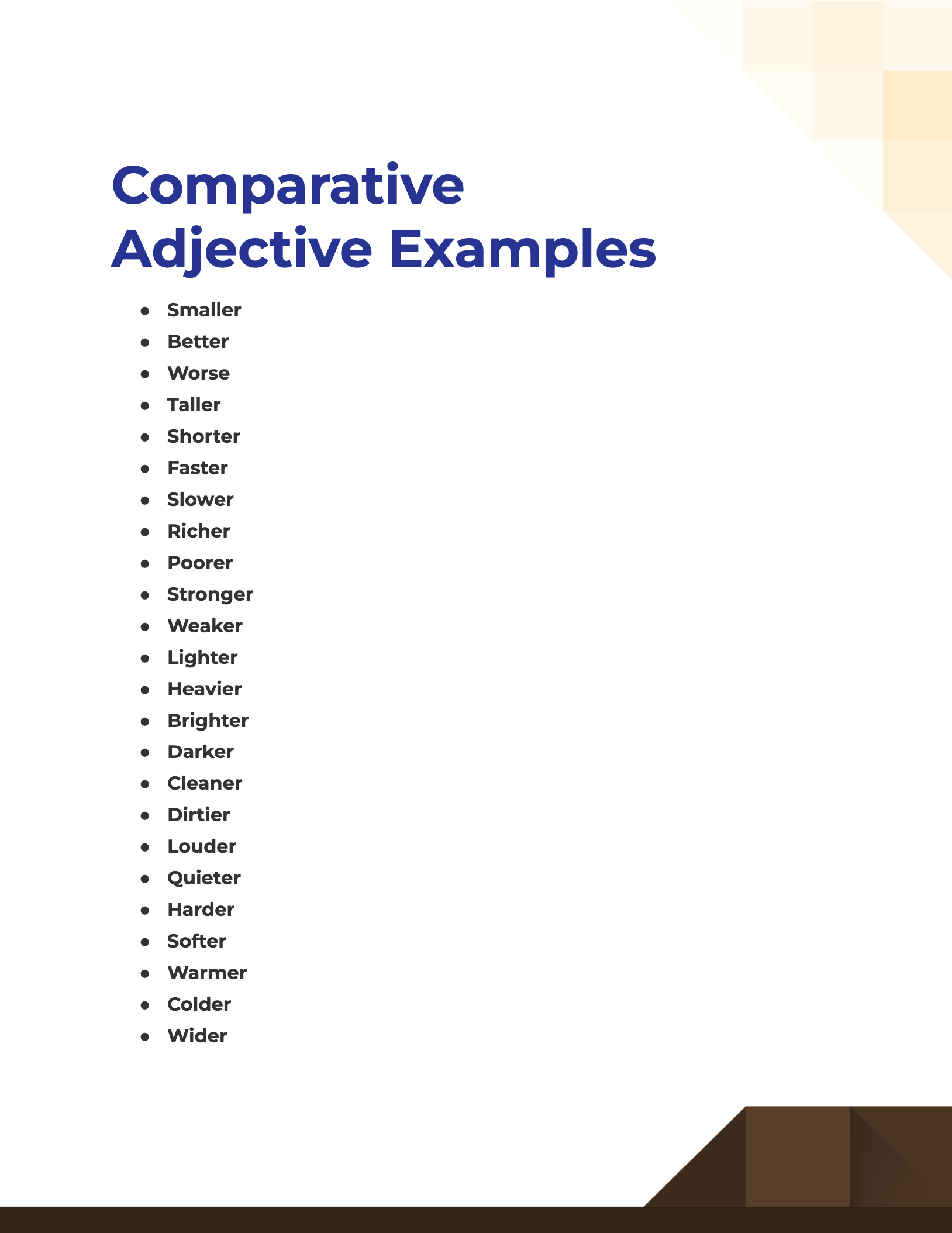 Comparative Adjective 99+ Examples, How to Use, PDF, Tips