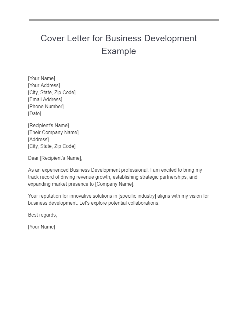 15+ Business Cover Letter Examples, How to Write Guide, Tips Examples