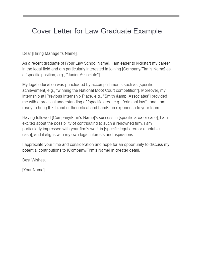 Law Cover Letter 30+ Examples, PDF